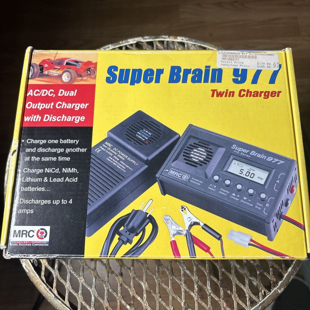 Vintage MRC Super Brain 977 Pro AC/DC Peak Dual Output RC Charger AS-IS